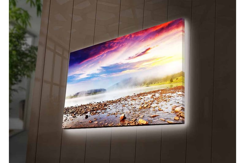 Veggdekorasjon LED-belysning Canvas Bilde - Innredning - Bilder & kunst - Lerretsbilder