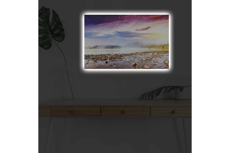 Veggdekorasjon LED-belysning Canvas Bilde - Innredning - Bilder & kunst - Lerretsbilder