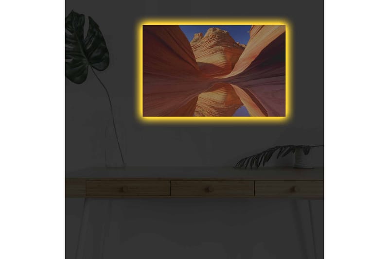 Veggdekorasjon LED-belysning Canvas Bilde - Innredning - Bilder & kunst - Lerretsbilder