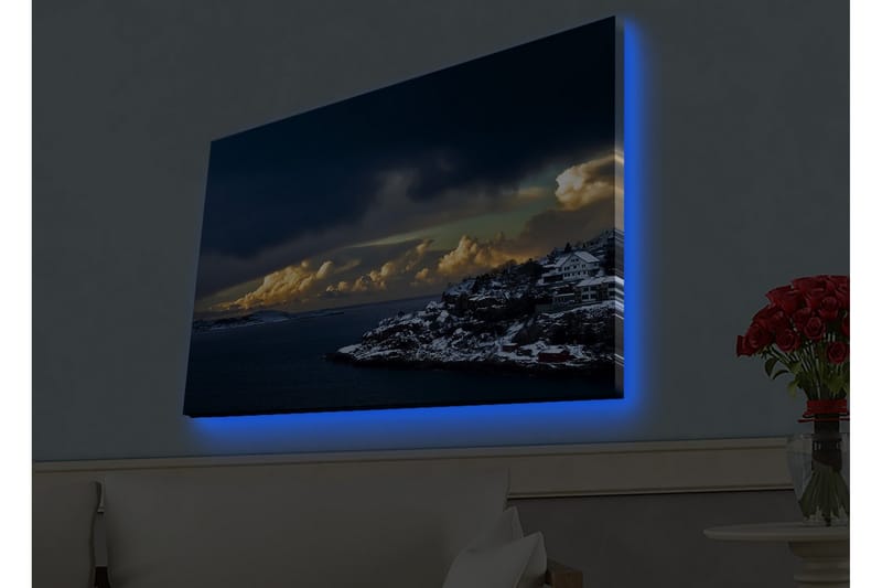 Veggdekorasjon LED-belysning Canvas Bilde - Innredning - Bilder & kunst - Lerretsbilder