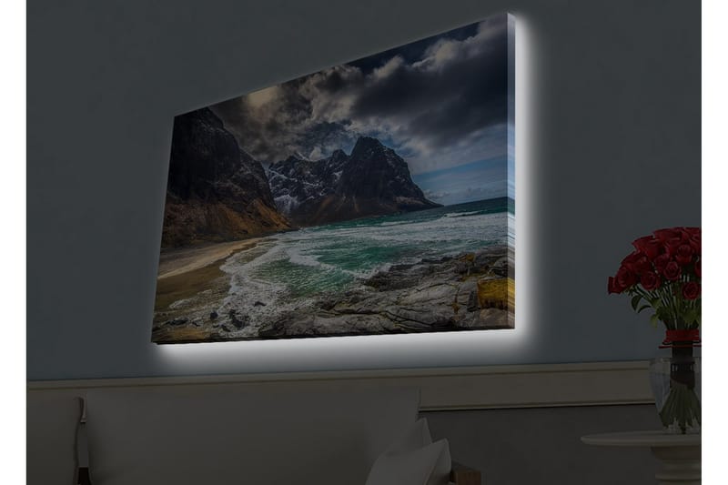 Veggdekorasjon LED-belysning Canvas Bilde - Innredning - Bilder & kunst - Lerretsbilder