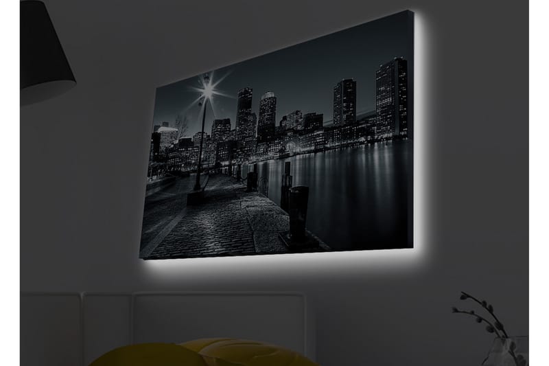 Veggdekorasjon LED-belysning Canvas Bilde - Innredning - Bilder & kunst - Lerretsbilder