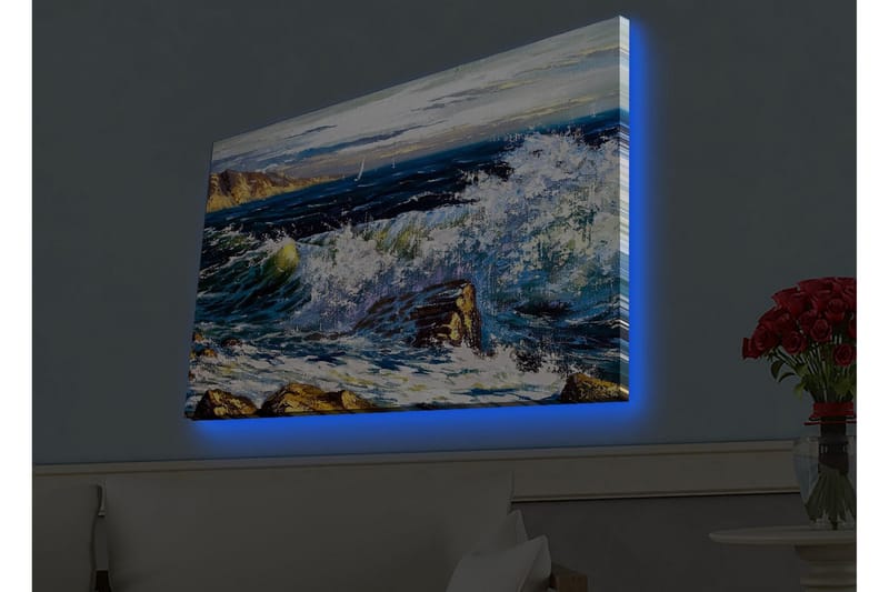 Veggdekorasjon LED-belysning Canvas Bilde - Innredning - Bilder & kunst - Lerretsbilder