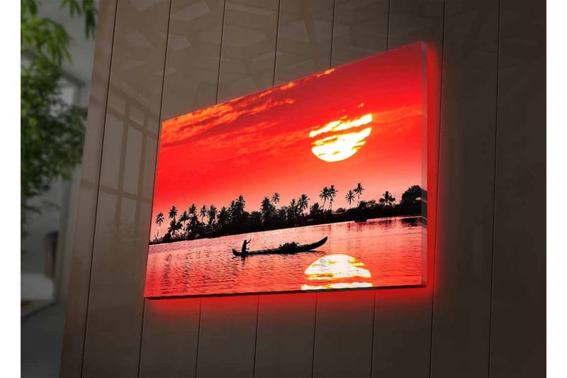 Veggdekorasjon LED-belysning Canvas Bilde - Innredning - Bilder & kunst - Lerretsbilder