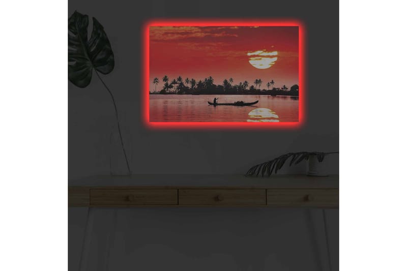 Veggdekorasjon LED-belysning Canvas Bilde - Innredning - Bilder & kunst - Lerretsbilder