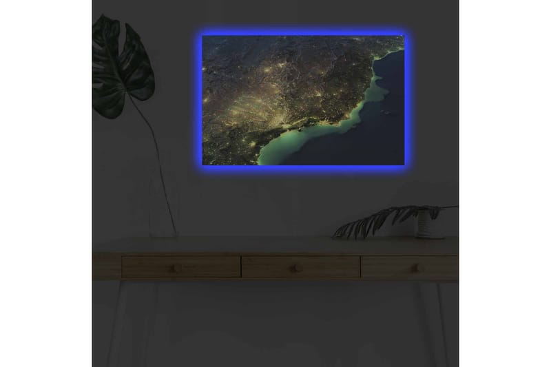 Veggdekorasjon LED-belysning Canvas Bilde - Innredning - Bilder & kunst - Lerretsbilder