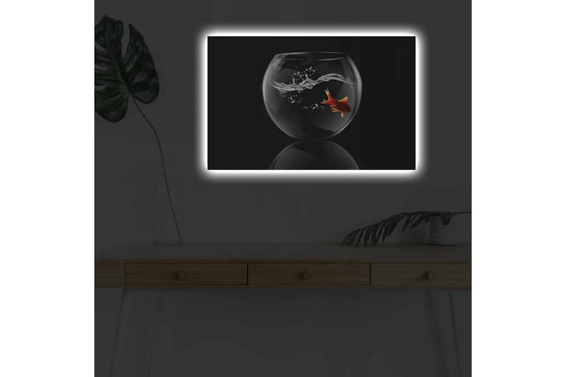 Veggdekorasjon LED-belysning Canvas Bilde - Innredning - Bilder & kunst - Lerretsbilder