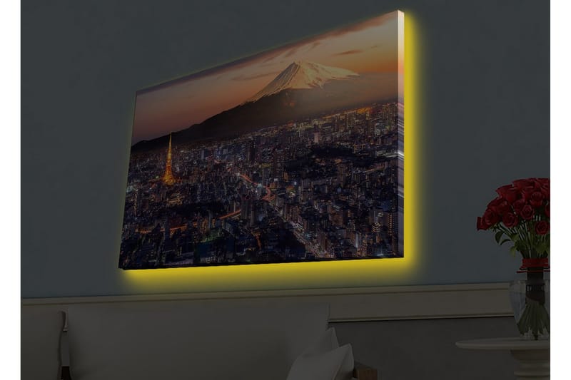 Veggdekorasjon LED-belysning Canvas Bilde - Innredning - Bilder & kunst - Lerretsbilder