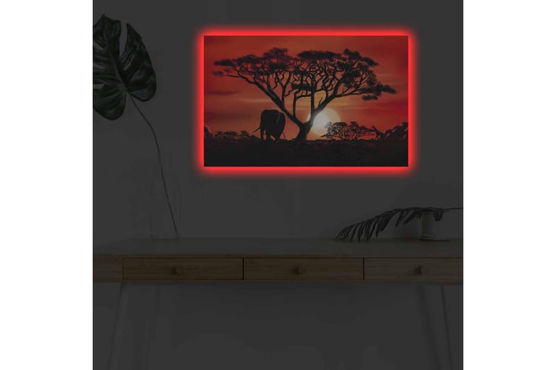 Veggdekorasjon LED-belysning Canvas Bilde - Innredning - Bilder & kunst - Lerretsbilder