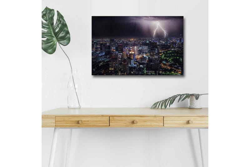 Veggdekorasjon LED-belysning Canvas Bilde - Innredning - Bilder & kunst - Lerretsbilder