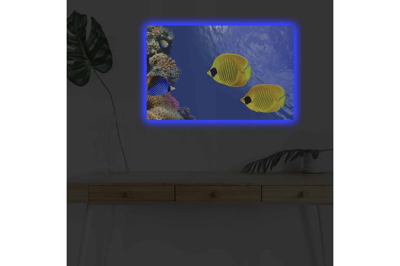 Veggdekorasjon LED-belysning Canvas Bilde - Innredning - Bilder & kunst - Lerretsbilder