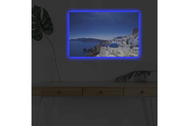 Veggdekorasjon LED-belysning Canvas Bilde - Innredning - Bilder & kunst - Lerretsbilder