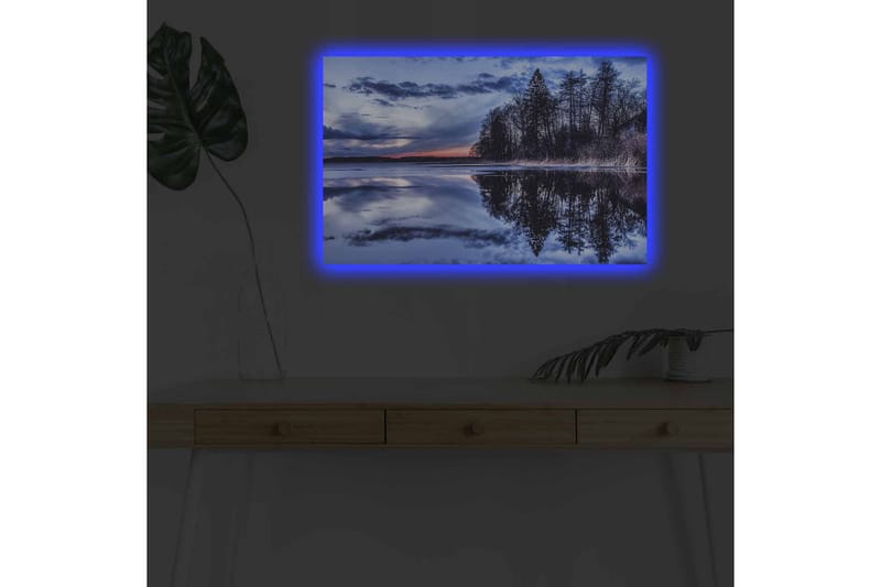 Veggdekorasjon LED-belysning Canvas Bilde - Innredning - Bilder & kunst - Lerretsbilder