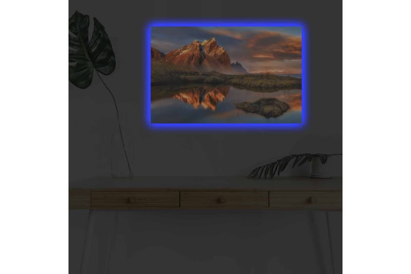 Veggdekorasjon LED-belysning Canvas Bilde - Innredning - Bilder & kunst - Lerretsbilder