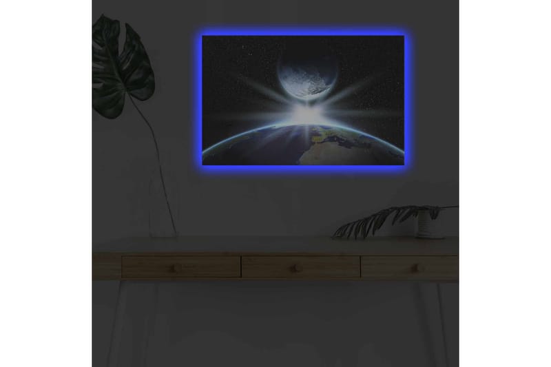 Veggdekorasjon LED-belysning Canvas Bilde - Innredning - Bilder & kunst - Lerretsbilder