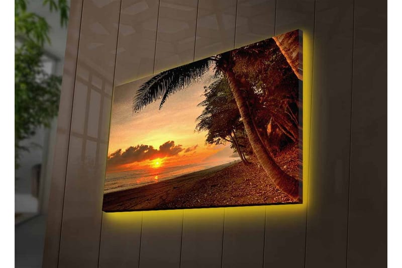 Veggdekorasjon LED-belysning Canvas Bilde - Innredning - Bilder & kunst - Lerretsbilder