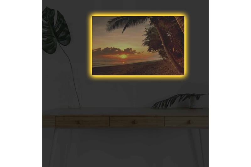 Veggdekorasjon LED-belysning Canvas Bilde - Innredning - Bilder & kunst - Lerretsbilder