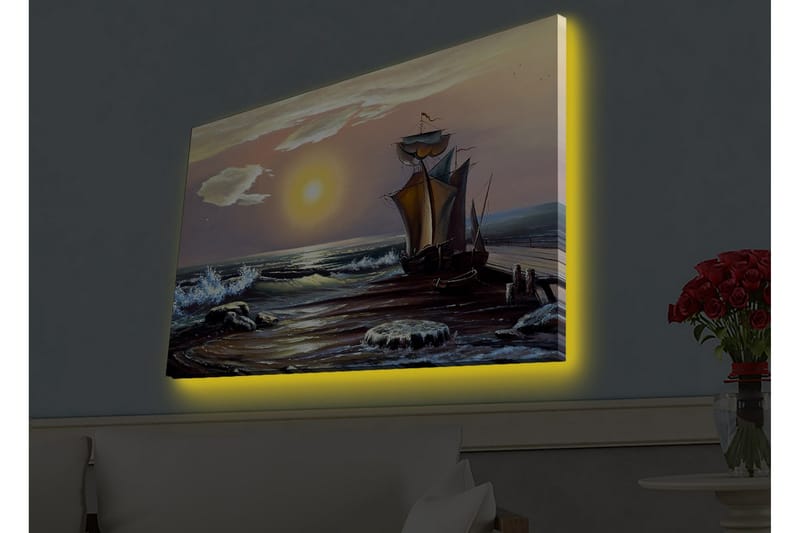 Veggdekorasjon LED-belysning Canvas Bilde - Innredning - Bilder & kunst - Lerretsbilder