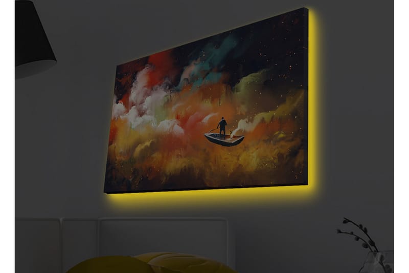 Veggdekorasjon LED-belysning Canvas Bilde - Innredning - Bilder & kunst - Lerretsbilder