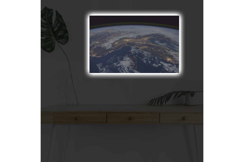 Veggdekorasjon LED-belysning Canvas Bilde - Innredning - Bilder & kunst - Lerretsbilder