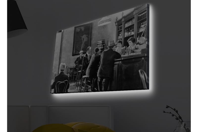 Veggdekorasjon LED-belysning Canvas Bilde - Innredning - Bilder & kunst - Lerretsbilder