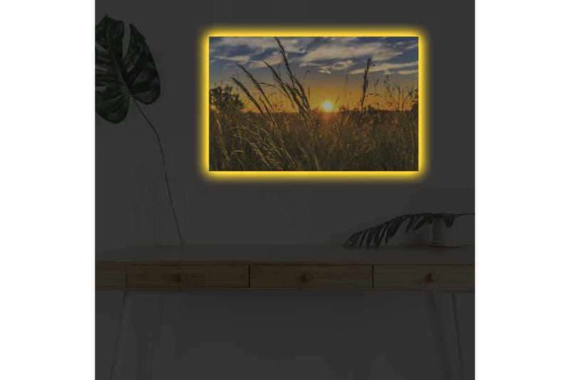 Veggdekorasjon LED-belysning Canvas Bilde - Innredning - Bilder & kunst - Lerretsbilder