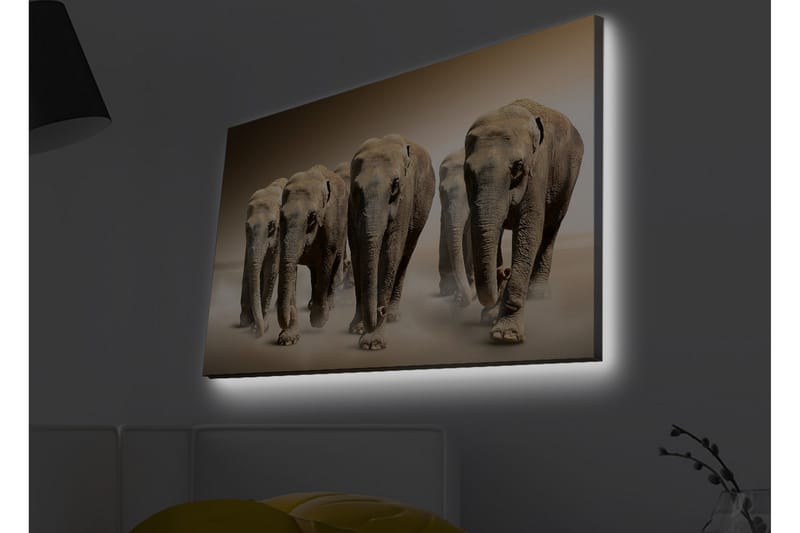 Veggdekorasjon LED-belysning Canvas Bilde - Innredning - Bilder & kunst - Lerretsbilder