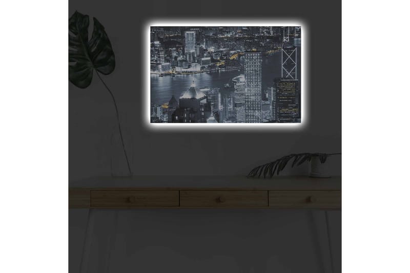 Veggdekorasjon LED-belysning Canvas Bilde - Innredning - Bilder & kunst - Lerretsbilder