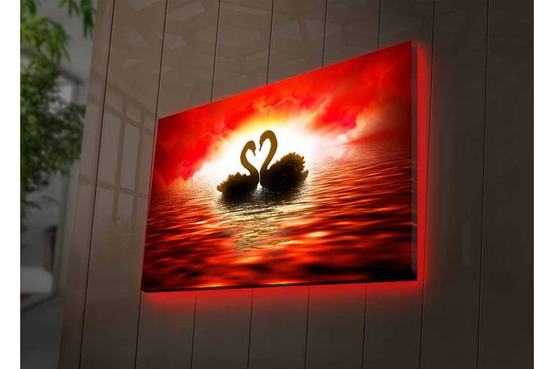 Veggdekorasjon LED-belysning Canvas Bilde - Innredning - Bilder & kunst - Lerretsbilder