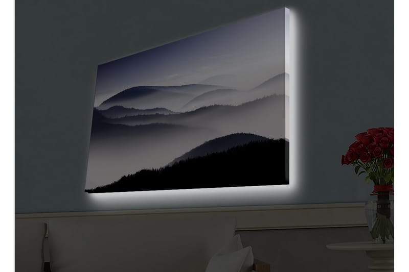 Veggdekorasjon LED-belysning Canvas Bilde - Innredning - Bilder & kunst - Lerretsbilder