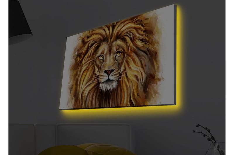 Veggdekorasjon LED-belysning Canvas Bilde - Innredning - Bilder & kunst - Lerretsbilder