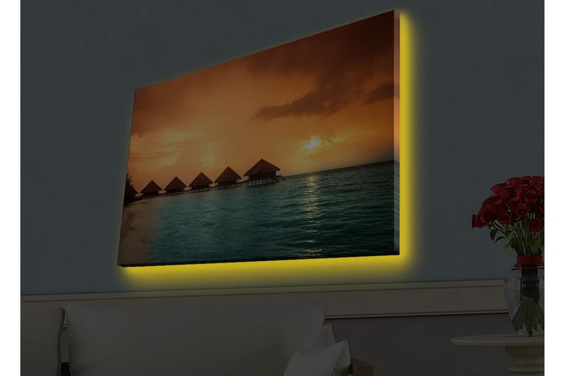 Veggdekorasjon LED-belysning Canvas Bilde - Innredning - Bilder & kunst - Lerretsbilder