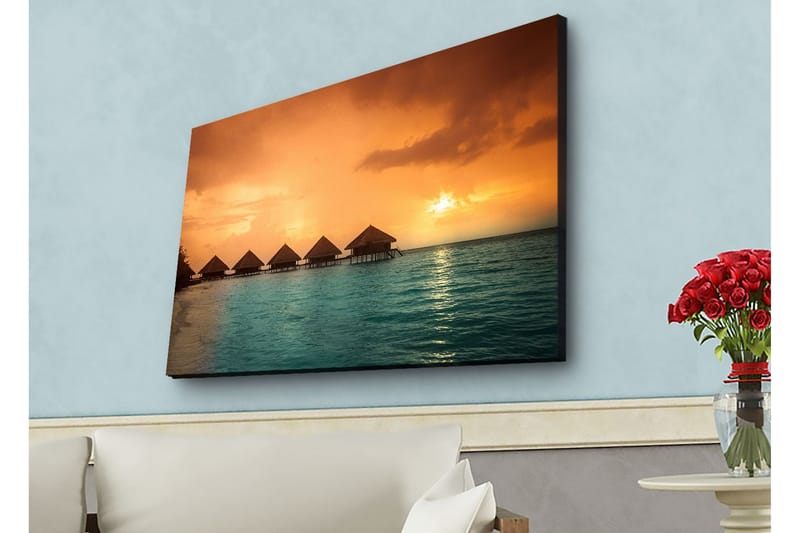 Veggdekorasjon LED-belysning Canvas Bilde - Innredning - Bilder & kunst - Lerretsbilder