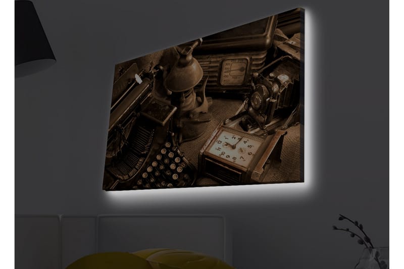 Veggdekorasjon LED-belysning Canvas Bilde - Innredning - Bilder & kunst - Lerretsbilder