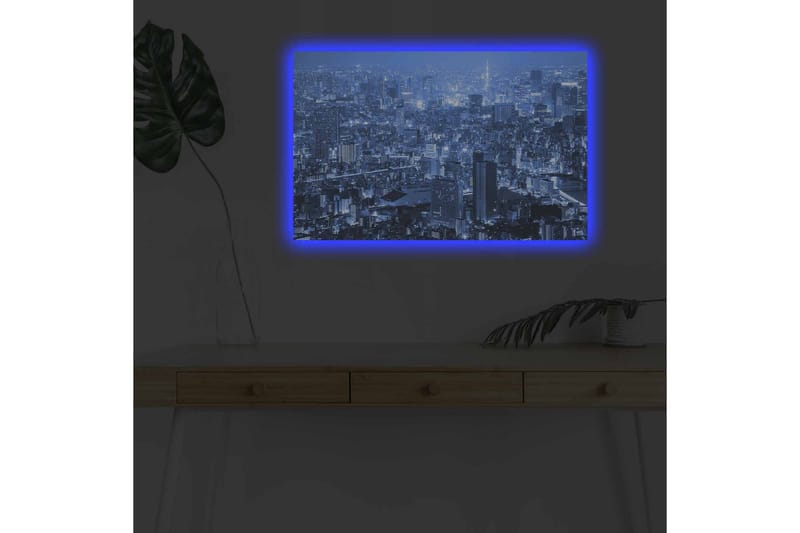 Veggdekorasjon LED-belysning Canvas Bilde - Innredning - Bilder & kunst - Lerretsbilder