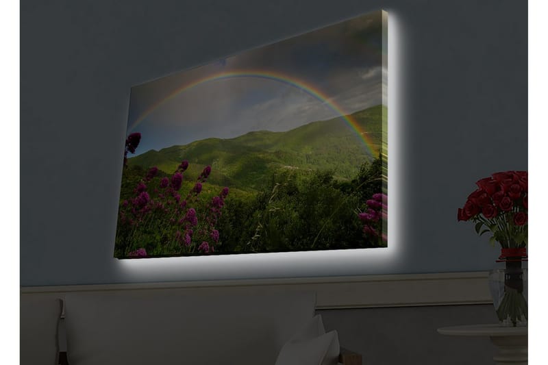 Veggdekorasjon LED-belysning Canvas Bilde - Innredning - Bilder & kunst - Lerretsbilder