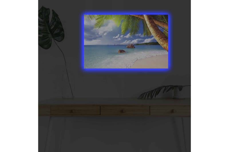 Veggdekorasjon LED-belysning Canvas Bilde - Innredning - Bilder & kunst - Lerretsbilder