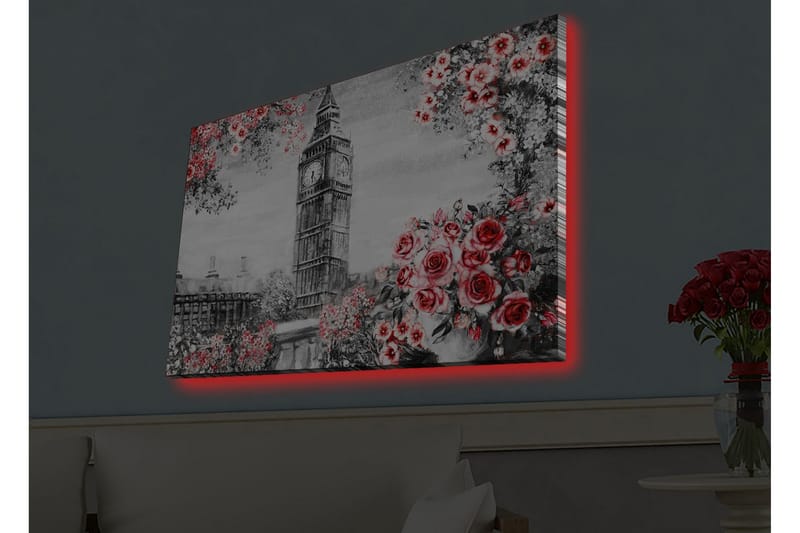 Veggdekorasjon LED-belysning Canvas Bilde - Innredning - Bilder & kunst - Lerretsbilder