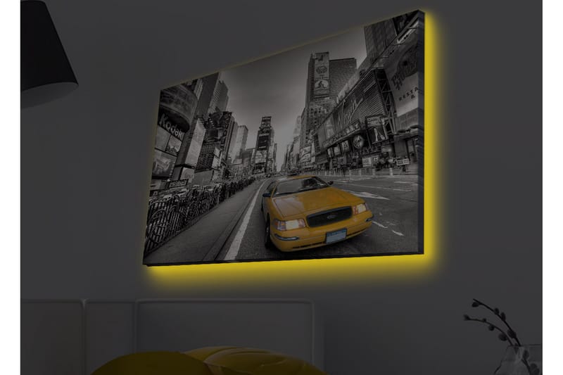 Veggdekorasjon LED-belysning Canvas Bilde - Innredning - Bilder & kunst - Lerretsbilder