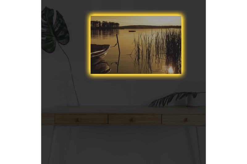 Veggdekorasjon LED-belysning Canvas Bilde - Innredning - Bilder & kunst - Lerretsbilder