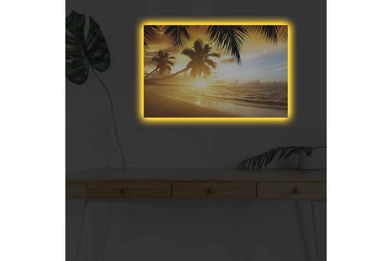 Veggdekorasjon LED-belysning Canvas Bilde - Innredning - Bilder & kunst - Lerretsbilder