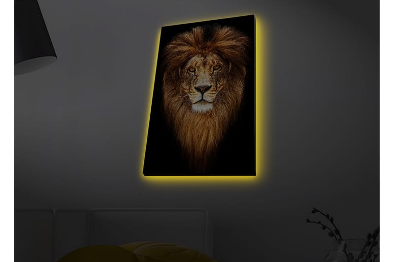 Veggdekorasjon LED-belysning Canvas Bilde - Innredning - Bilder & kunst - Lerretsbilder