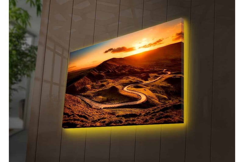 Veggdekorasjon LED-belysning Canvas Bilde - Innredning - Bilder & kunst - Lerretsbilder