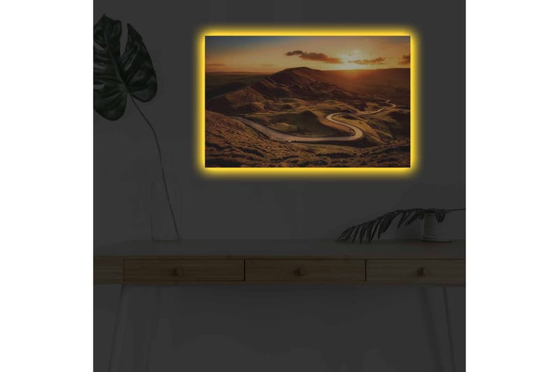 Veggdekorasjon LED-belysning Canvas Bilde - Innredning - Bilder & kunst - Lerretsbilder