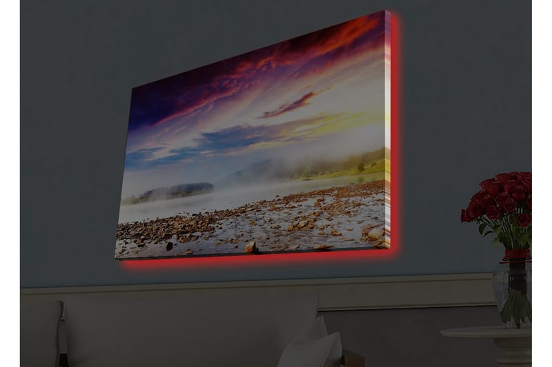 Veggdekorasjon LED-belysning Canvas Bilde - Innredning - Bilder & kunst - Lerretsbilder