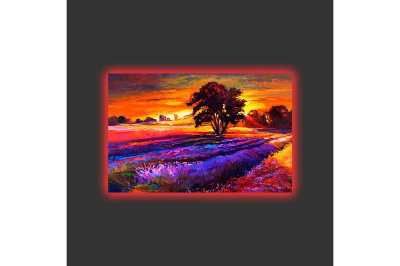 Veggdekorasjon LED-belysning Canvas Bilde - Innredning - Bilder & kunst - Lerretsbilder