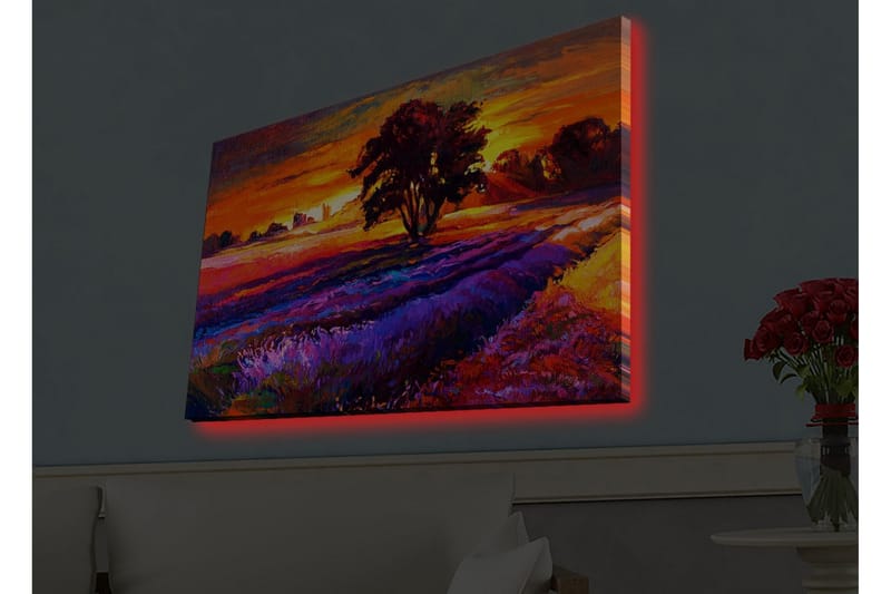 Veggdekorasjon LED-belysning Canvas Bilde - Innredning - Bilder & kunst - Lerretsbilder