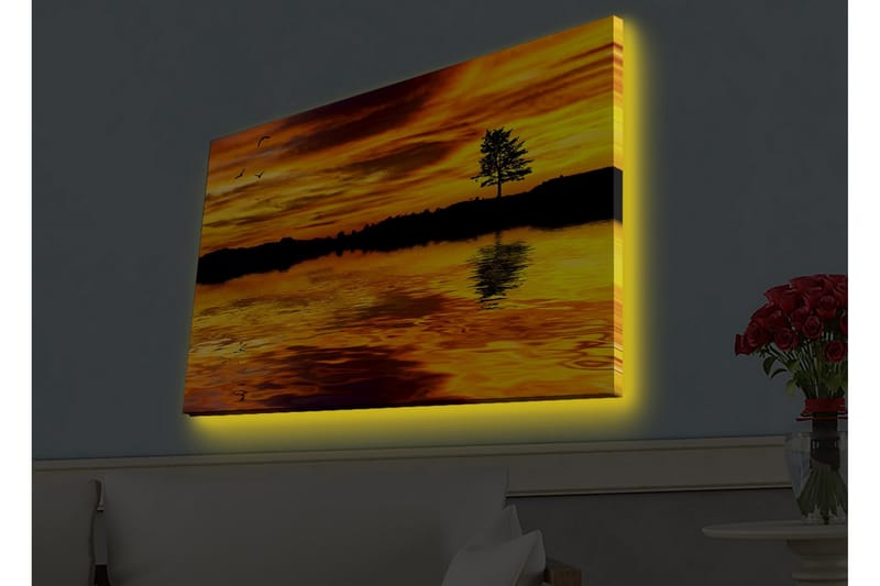 Veggdekorasjon LED-belysning Canvas Bilde - Innredning - Bilder & kunst - Lerretsbilder