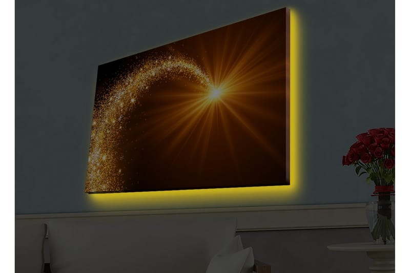 Veggdekorasjon LED-belysning Canvas Bilde - Innredning - Bilder & kunst - Lerretsbilder