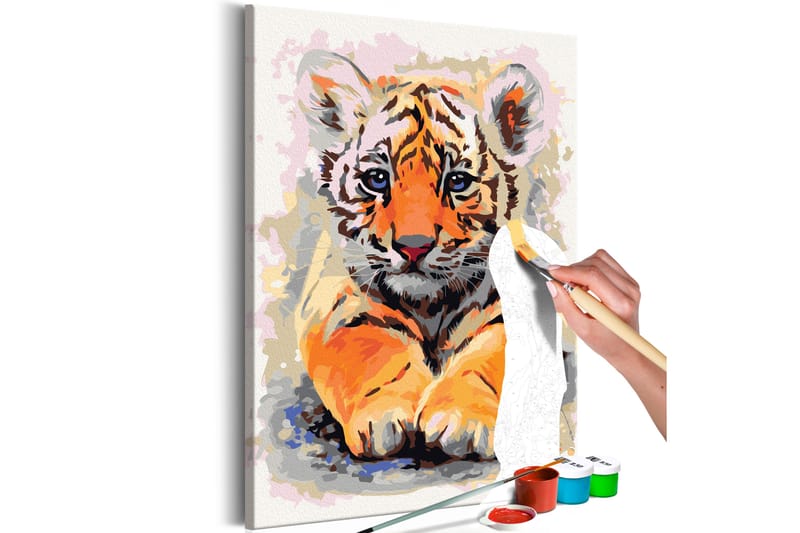 Gjør-det-selv Maleri Baby Tiger 40x60 cm - Artgeist sp. z o. o. - Innredning - Bilder & kunst - Male selv